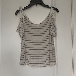 garage striped tank with tie straps